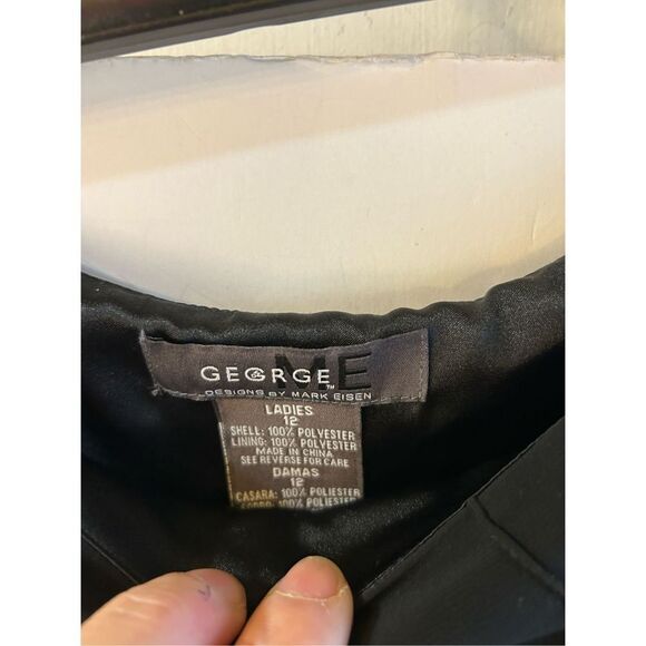 George  Mark Eisen black flowing skirt size 12 business casual rn#58011 - Picture 3 of 9